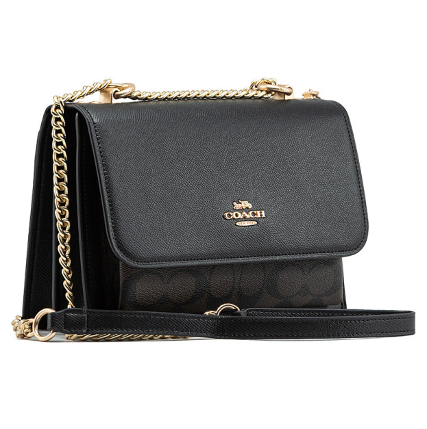 Сумка Coach Mini Klare Crossbody в Signature Canvas in Black Brown CH211
