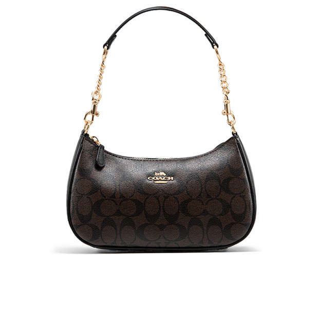 Сумка Teri Shoulder Bag In Signature Canvas Brown CU200