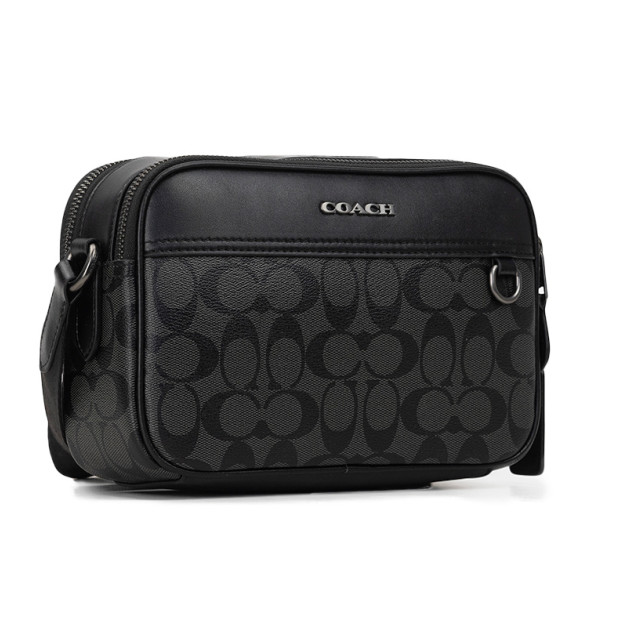 Сумка Graham Crossbody With Signature Canvas Blue EB541