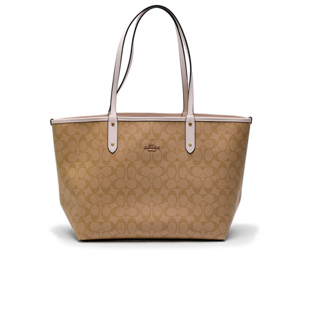Сумка Reversible Signature City Tote Chalk Light Khaki CE860