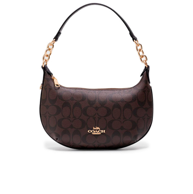 Сумка Payton Hobo In Signature Canvas in Brown Black CU530