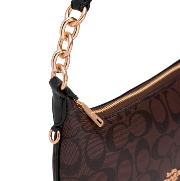 Сумка Payton Hobo In Signature Canvas in Brown Black CU530