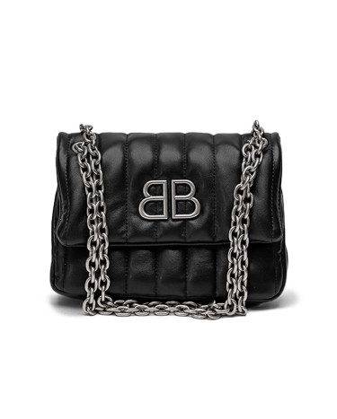 Сумка Balenciaga Monaco Mini Chain Bag Black Silver 5939369UFHC8860