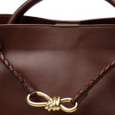 Сумка Veneta Andiamo Medium Leather Tote Bag in Brown 810214V4O98