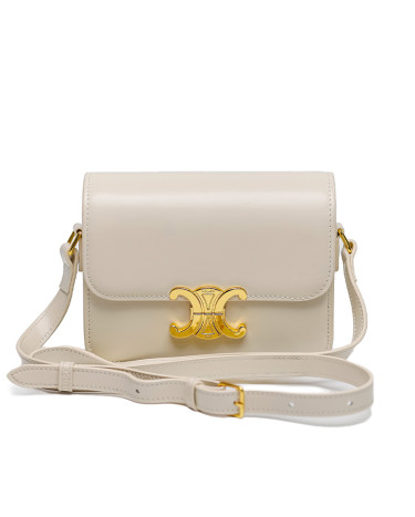 Сумка Celine Teen Triomphe Bag Cream in Shiny Calfskin 10N474RPP39JK