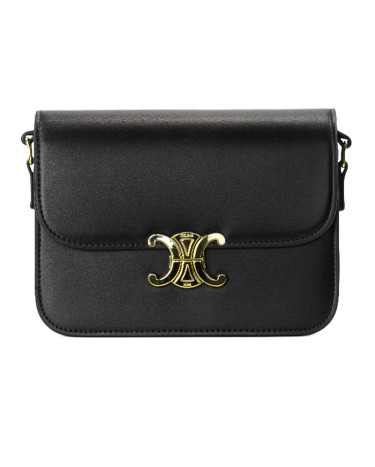 Сумка Celine Chain Shoulder Bag Claude In Shiny Calfskin Black Gold 115203BF438NO
