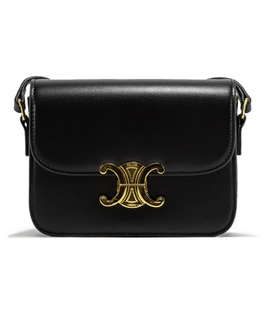 Сумка Celine Chain Shoulder Bag Claude In Shiny Calfskin Black 115203BF600NO