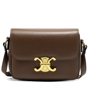 Сумка Celine Chain Shoulder Bag Claude In Shiny Calfskin Brown 115203BF620NO