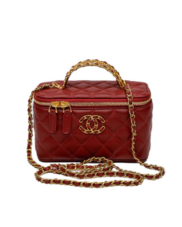 Chanel Classic Lambskin Pearl Crush Vanity Bag B77890 F56435 FH094