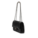 2.55 Reissue Double Flap Leather Bag Black Silver F82554 D75896 CC858