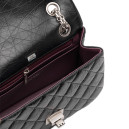 Сумка 2.55 Reissue Double Flap Leather Bag Black Silver F82554 D76096 SL960