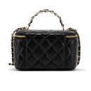 Сумка Classic Black Lambskin Pearl Crush Vanity Bag B77890 D74548 PO610