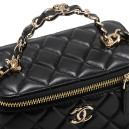 Сумка Classic Black Lambskin Pearl Crush Vanity Bag B77890 D74548 PO610
