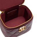 Сумка Classic Burgundy Lambskin Pearl Crush Mini Vanity Case B77890 F56480 BN830