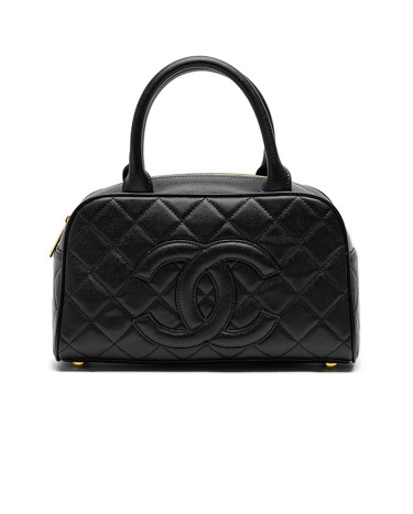 Сумка Vintage CC Quilted Caviar Bowling Bag Black F82554 F84856 WA458