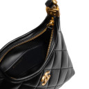 Сумка Small Hobo Bag Shiny Lambskin Gold-Tone Metal Black F82554 F84856 VX756