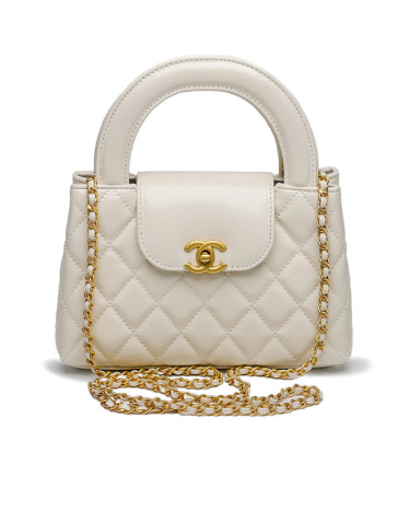 Kelly Bag Shiny Aged Calfskin Cream Gold Hardware F82554 X77896 DB792