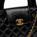 Сумка Kelly Bag Shiny Aged Calfskin Black Gold Hardware F82554 X77896 DB800