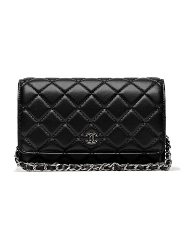 Сумка Classic Wallet on Chain Black Silver F82554 D75760 FD300