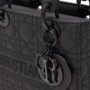 Сумка Latte Ultramatte Cannage Calfskin Mini Lady Black M0538IRAE-P800