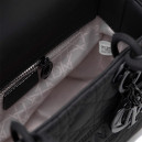 Сумка Latte Ultramatte Cannage Calfskin Mini Lady Black M0538IRAE-P800