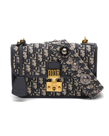 Dior Oblique Denim Medium C'est Oblique Jacquard Shoulder Bag M9208UKFG-M382