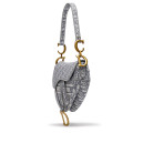 Сумка Saddle Bag with Strap Grey Oblique Jacquard M0455CBAA-M800