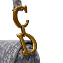 Сумка Saddle Bag with Strap Grey Oblique Jacquard M0455CBAA-M800