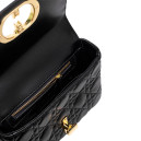 Christian Small Caro Bag Black Supple Cannage Calfski M9327ODFG-L250