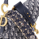 Сумка Saddle Bag with Strap Blue Oblique Jacquard M0455CBAA-M920