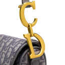 Сумка Saddle Bag Gray Oblique Embroidery M0455CBAA-M930