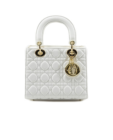 Christian Dior D-Lite Big White Leather Bag S250300522-8DF
