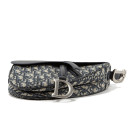 Сумка Saddle Bag Blue Oblique Jacquard and Smooth Calfskin M0455SMSM-M196