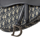 Сумка Saddle Bag Blue Oblique Jacquard and Smooth Calfskin M0455SMSM-M196