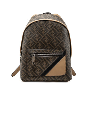 Рюкзак Chiodo Small Diagonal Brown FF Canvas Backpack 7VZ077A9XSF1IKC