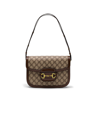 Сумка Horsebit 1955 Shoulder Bag Grey Brown 259635 21DTC 6390