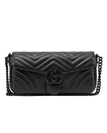 Сумка Marmont Medium Shoulder Bag Total Black 446744 AADBL 6207