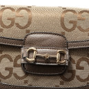 Сумка Horsebit 1955 Textile Mini Bag Brown Beige 446622 BLKCD 2015