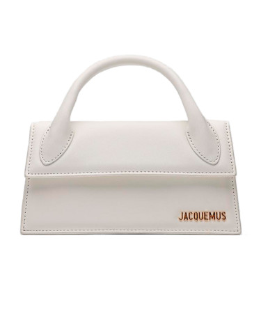 Le Chiquito Long White Leather Top Bag 234483M025410
