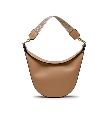 Luna Leather Shoulder Bag in Beige 1389678