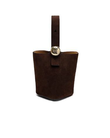 Сумка Loewe Mini Pebble Bucket Bag Brown Suede A779K70R80
