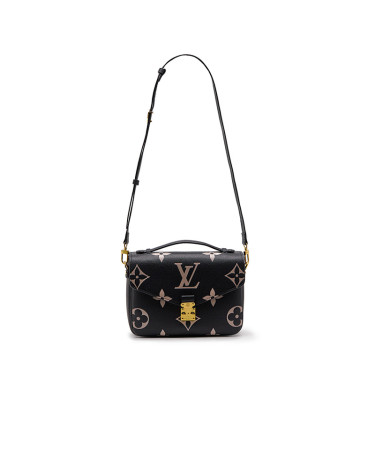 Louis Vuitton Pochette Métis Black & Beige Monogram Empreinte Giant Premium Bag 89746285