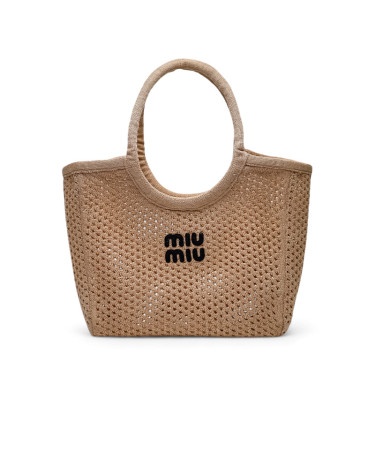 Сумка Raffia And Linen Tote Bag Beige 5BC125 E66 F5520 X RER
