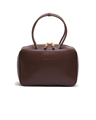 Chocolate Leather Beau Top-Handle Bag 5BC125 E40 B5530 W BRN