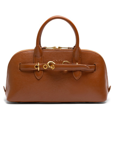 Miu Miu Aventure Nappa Leather Top-Handle Bag Brown 5BC125 C25 A4790 U SDF