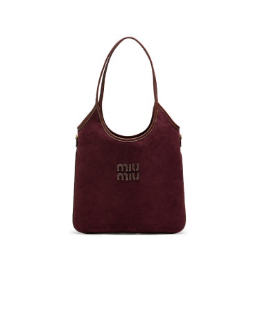 Bag Miu Miu Ivy Suede Bag Burgundy 5BC125 E44 A4933 P QQE