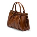 Сумка Brown Vitello Lux Leather Gathered Tote 5BC125 Q70 V7474 O ZAZ