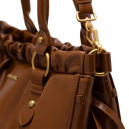 Сумка Brown Vitello Lux Leather Gathered Tote 5BC125 Q70 V7474 O ZAZ