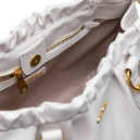 Сумка Cream Vitello Lux Leather Gathered Tote 5BC125 Q70 V7474 O WHT