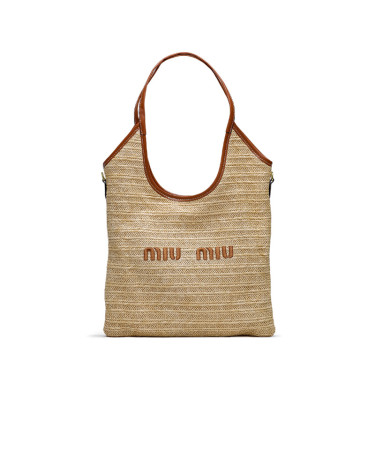 Miu Miu Ivy Straw Bag 5BC125 A60 B7580 P EEW